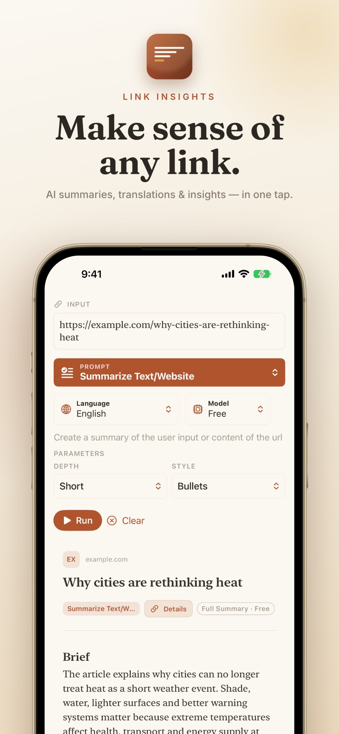 Link Insights screenshot 1