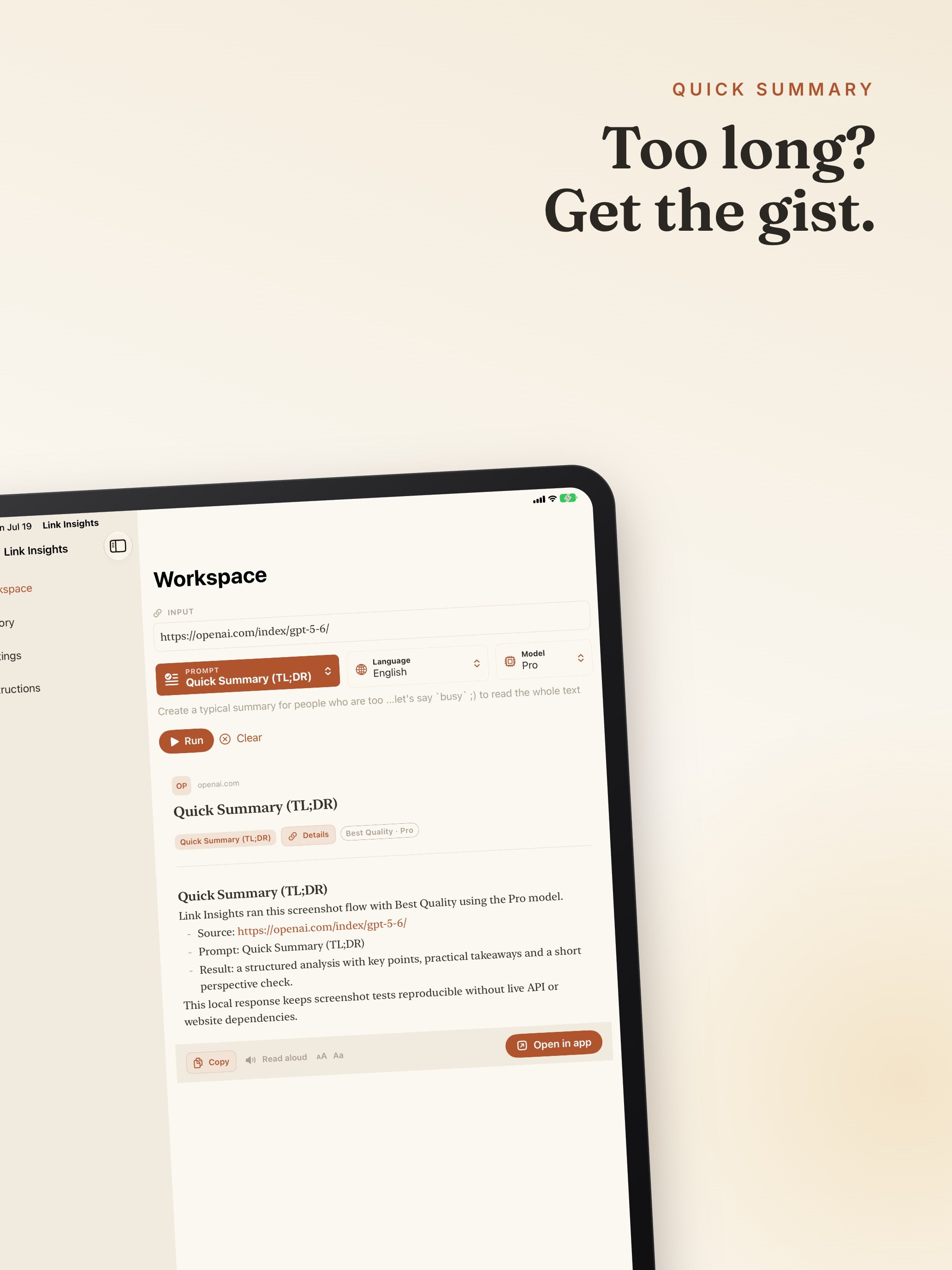 Link Insights screenshot 15