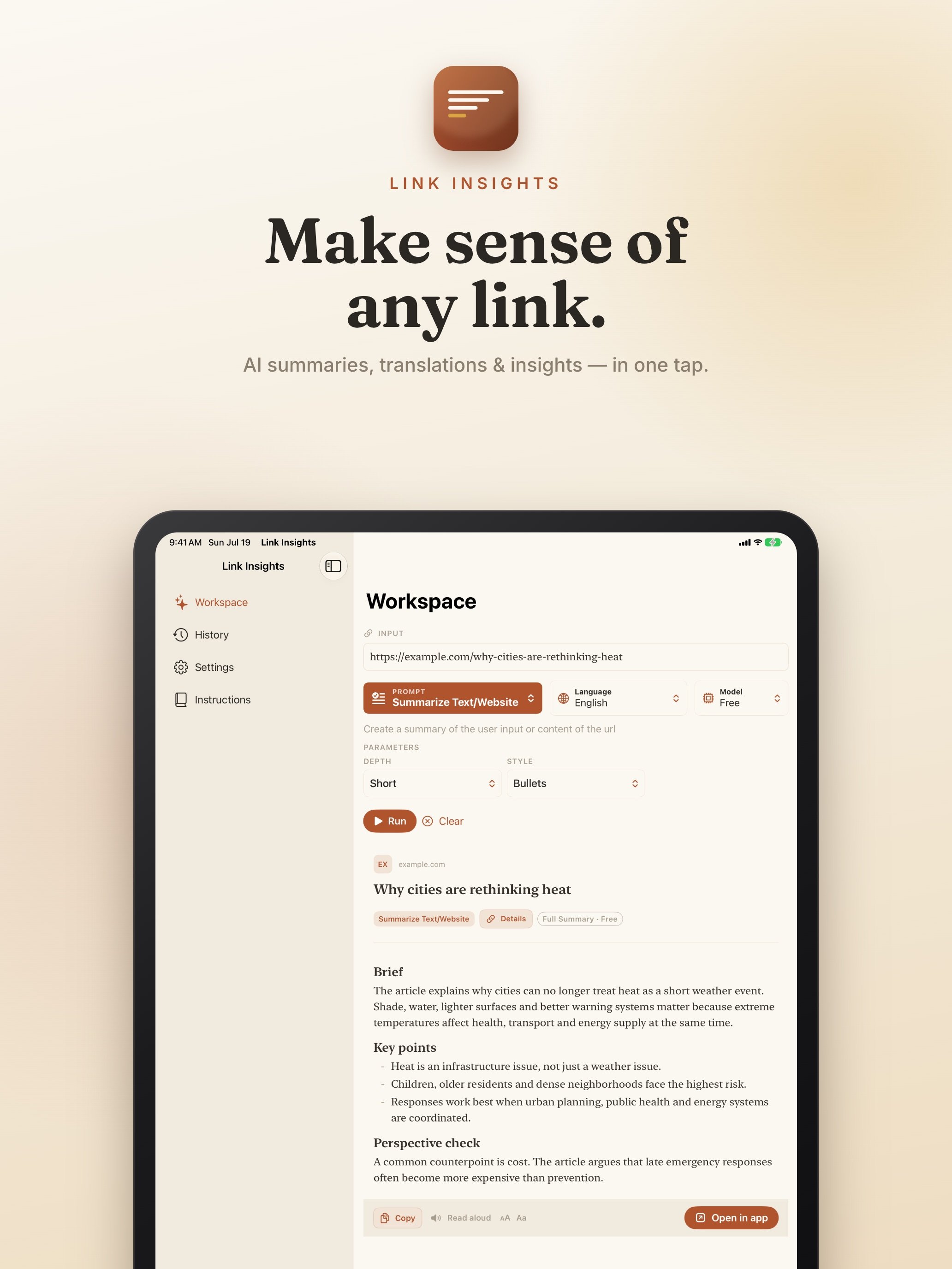 Link Insights screenshot 5