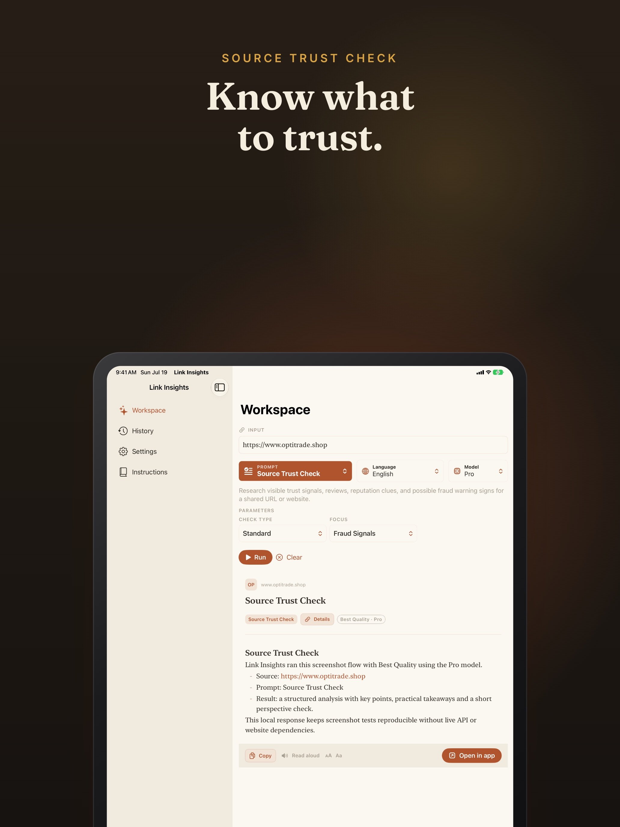 Link Insights screenshot 20